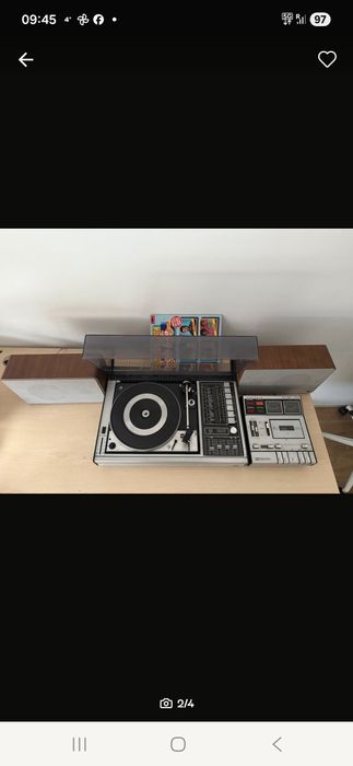 Zestaw gramofon i na kasety głośniki