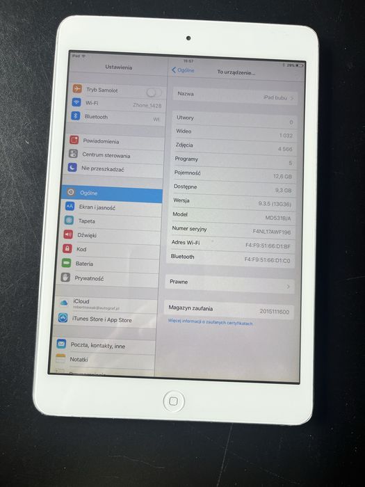 Ipad mini 13gb model A1432