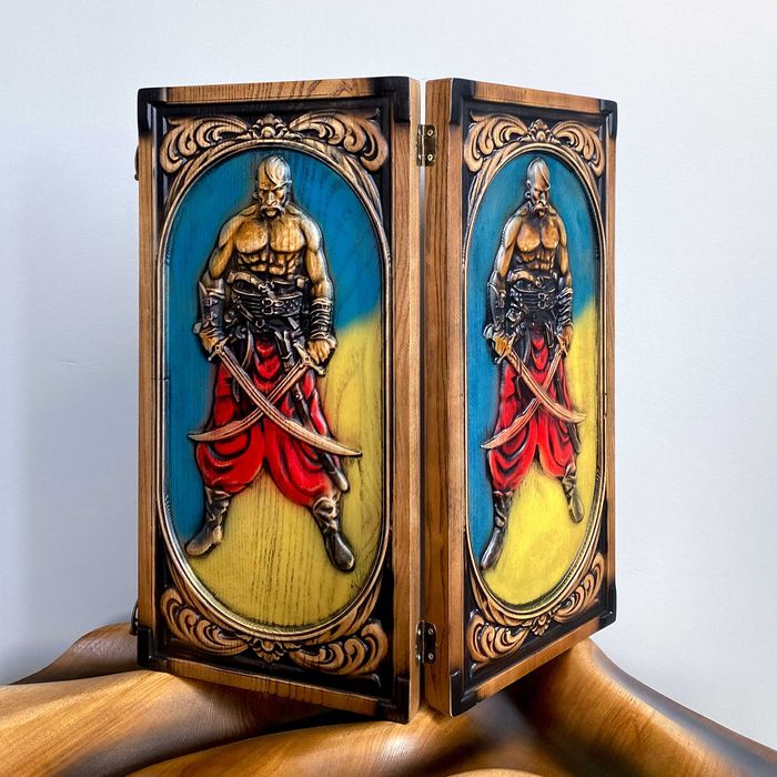 Подарункові дерев'яні нарди від виробника ручної роботи «Козак»