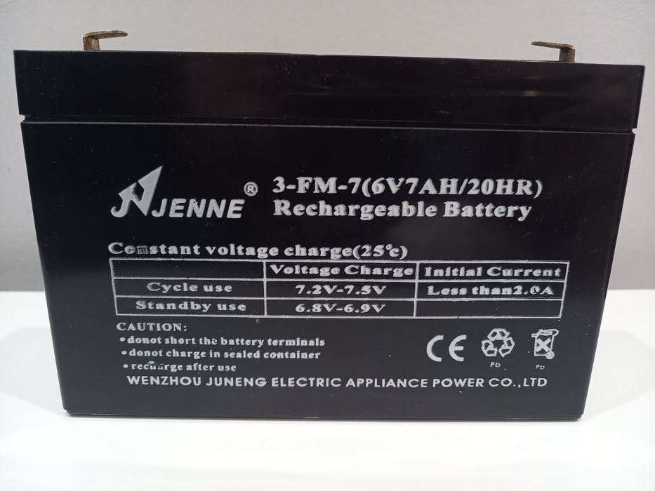 Akumulator Jenne 3-FM-7(6V7AH/20HR)