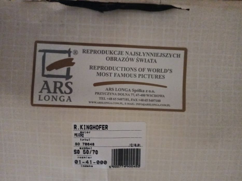 Obraz duży drewniana rama Pejzaż R.Kinghofer