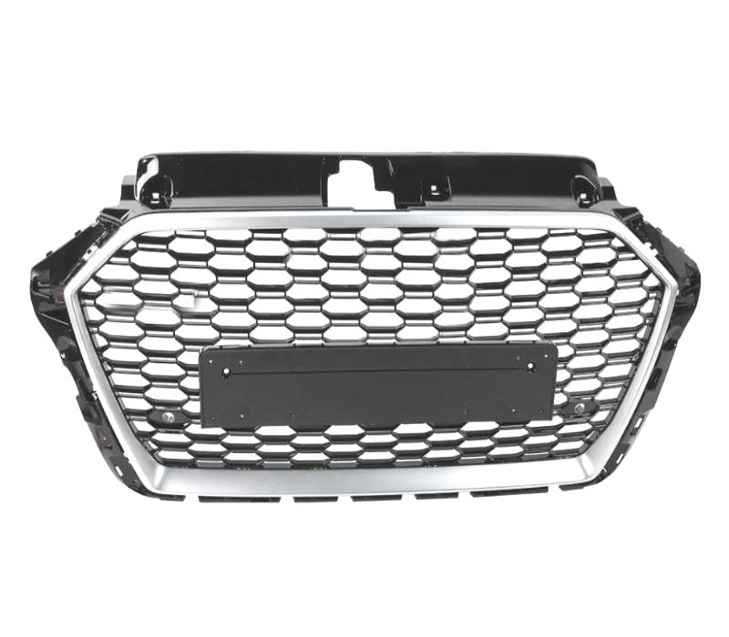GRELHA AUDI A3 8V 16-20 LOOK RS3 PRETO PRATEADO