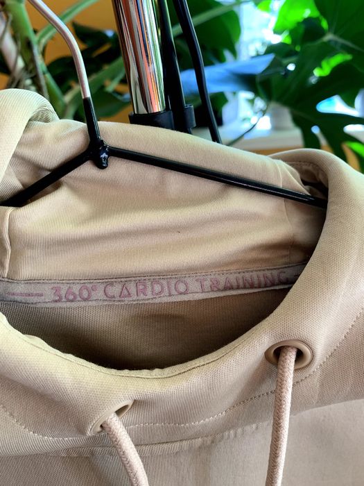Bluza sportowa beżowa z kapturem