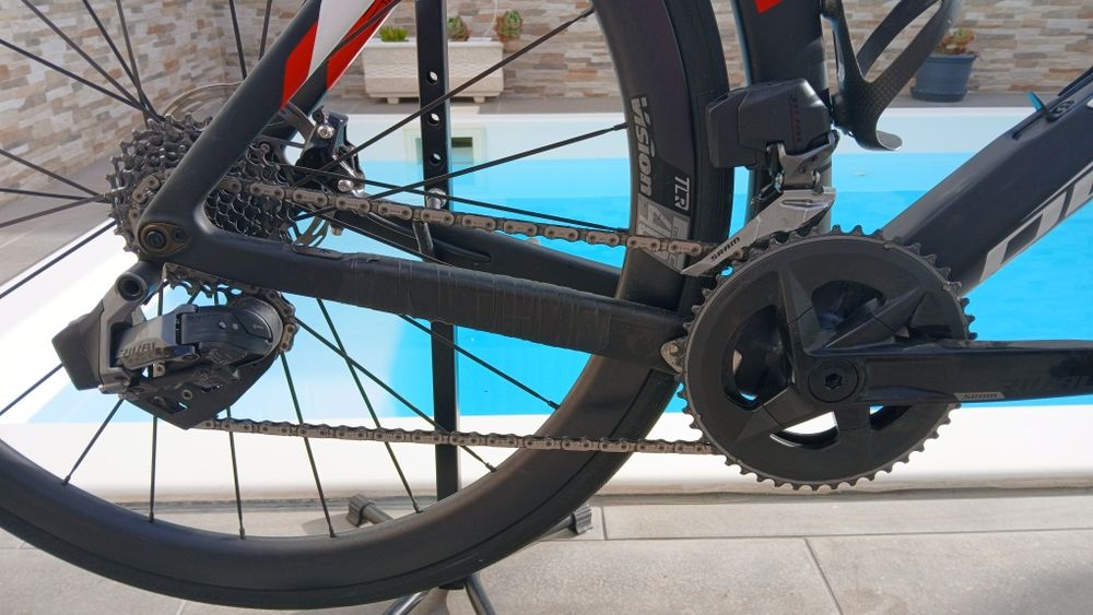 Bicicleta de estrada Full Carbono Olympia Boost 2x12v Sram Axs, Rodas em Carbono
