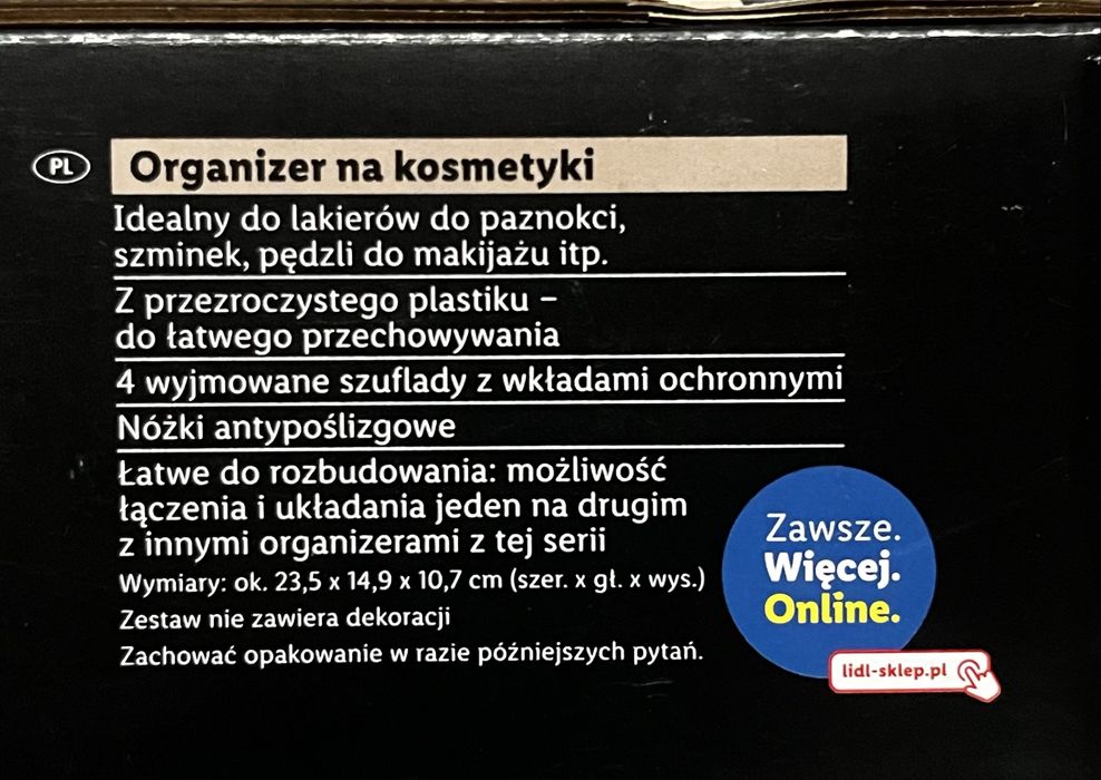 Organizer na kosmetyki