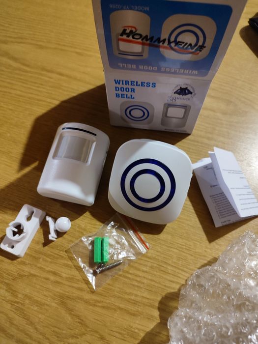 Dzwonek bezprzewodowy door bell 38 dźwięków komplet nowy czujnik ruchu