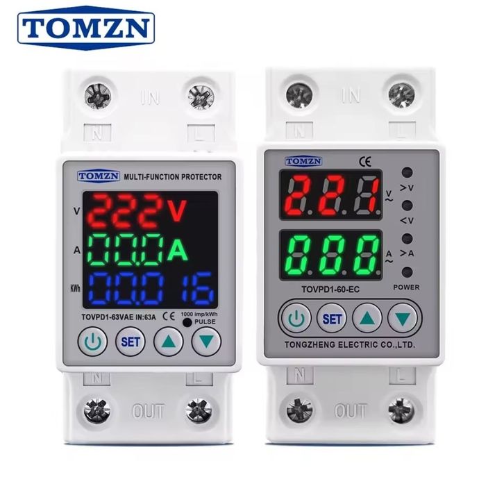 TOMZN Реле напруги Реле напряжения Реле защиты ~230V до 40/63/100А