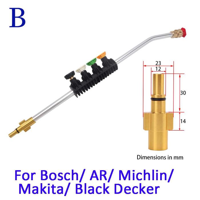 Ponteira de bicos para Maquina lavar pressão Bosch, Black&Deck, outros