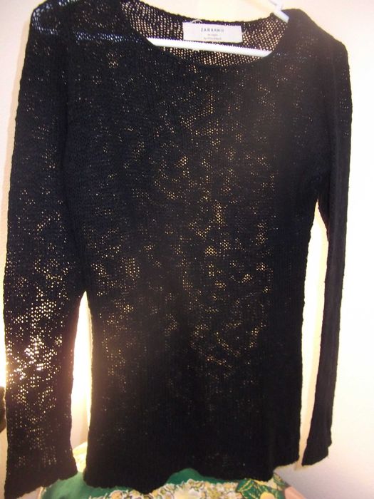 Camisola malha preta / Black knit sweater – ZARA KNIT (S)