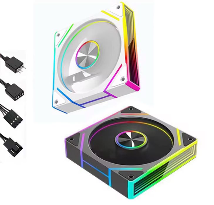 ARGB 120mm Кулер корпуса QiuzAim Prism 8 PRO Чорний | Білий (Звичайний/Реверс)