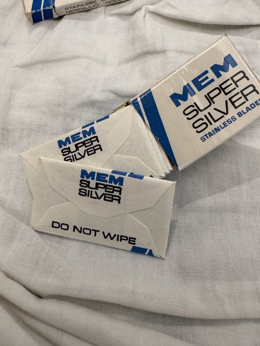 Лезвия MEM Super silver из нержавеющей стали производства Чехословакия