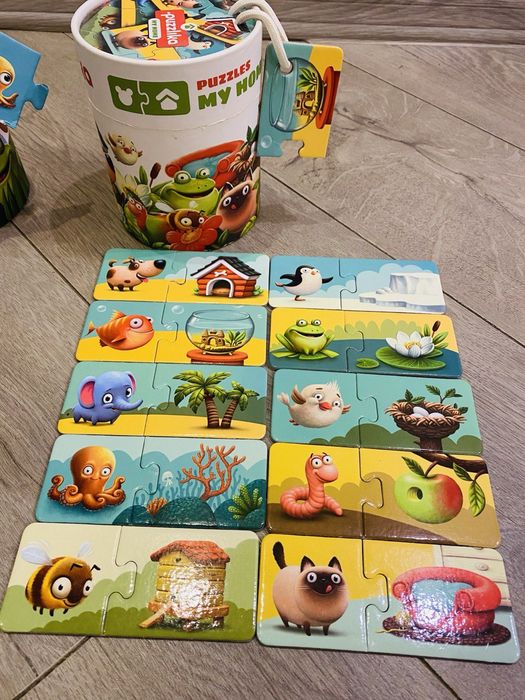 Puzzlika пазлы 1+ пазлы мама малыш пазлы кто где живёт пазлы малышам