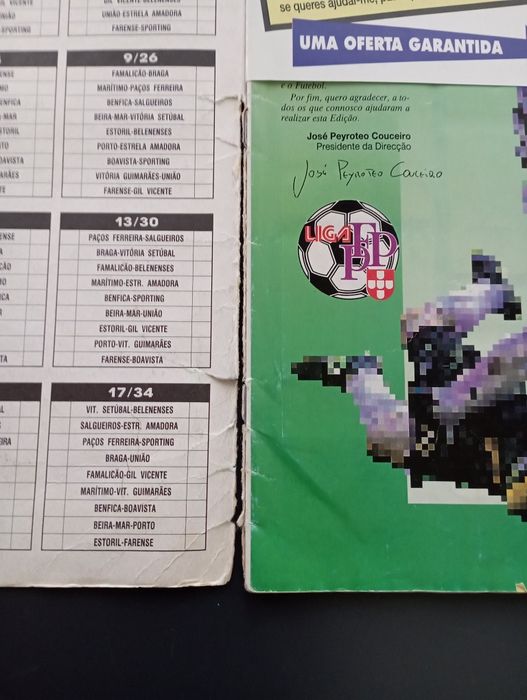 Caderneta Futebol 93 - 94
