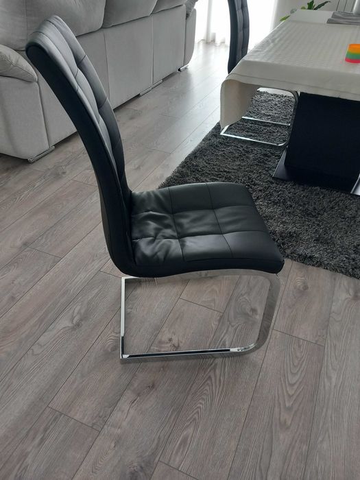 4 cadeiras sala jantar com pés inox 148€