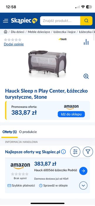 Łóżeczko łóżko turystyczne składane
