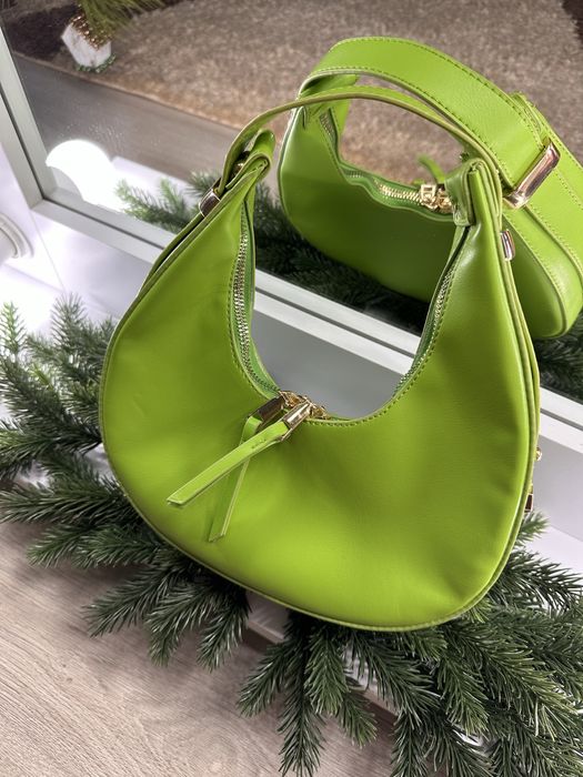 Салатова сумка з еко-шкіри