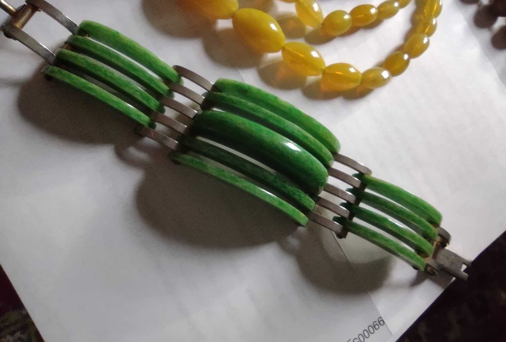 Antyk bransoletka grill Art Deco galalit bakelit