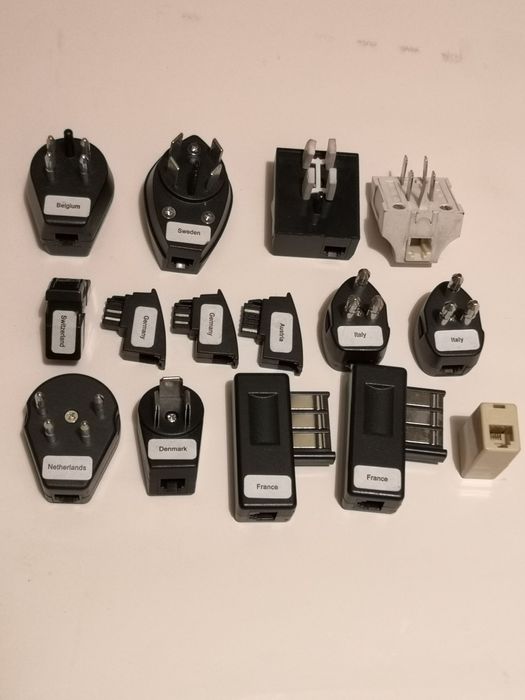 Adaptery modemu telefonicznych gniazdek modemów podróżne internetu eur