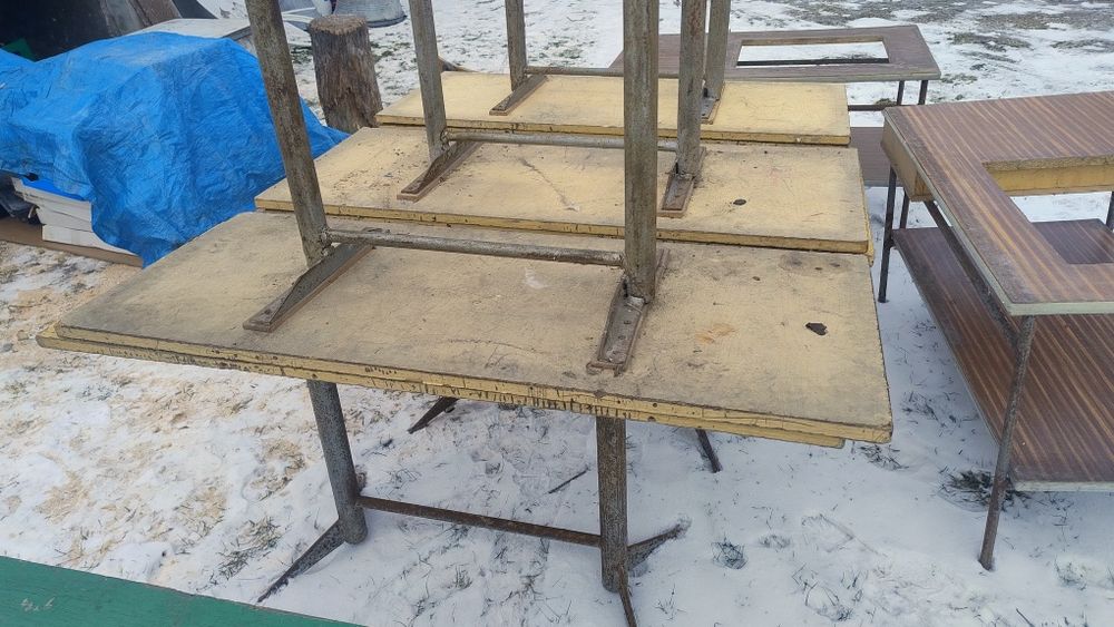 Ławki szkolne z PRL