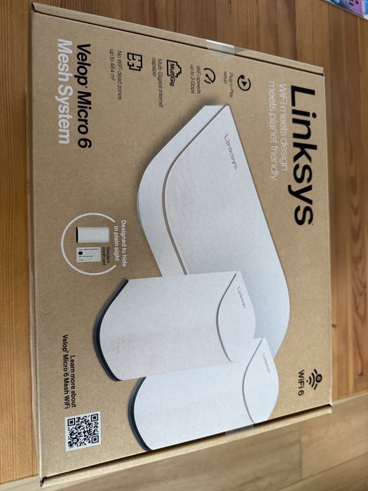 Router Linksys Dwupasmowy System Mesh Velop Micro Wi-Fi 6 3 Gb/s 3 szt