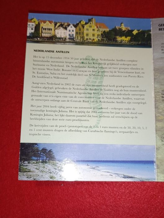 Carteira de Ensaio Moedas Euro Antilhas