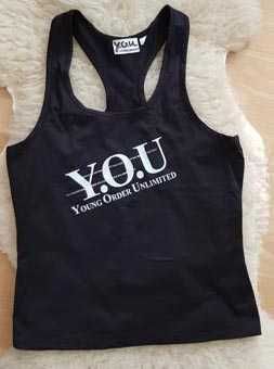 Bluzka koszulka czarna bokserka sportowa