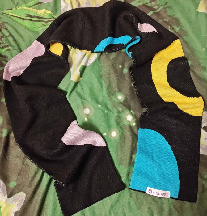 Стильный яркий шарф в рубчик ALLSTARSIT (198x19см)