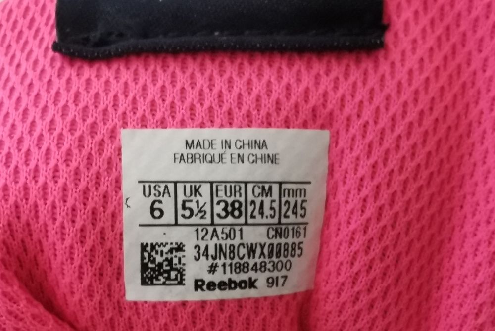 Buty reebok numer 38