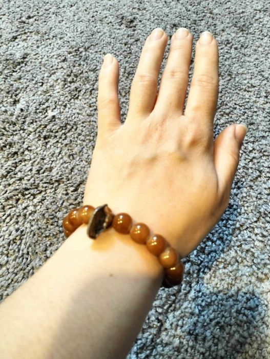 Bransoletka z kolorowych koralików 18 cm rękodzieło