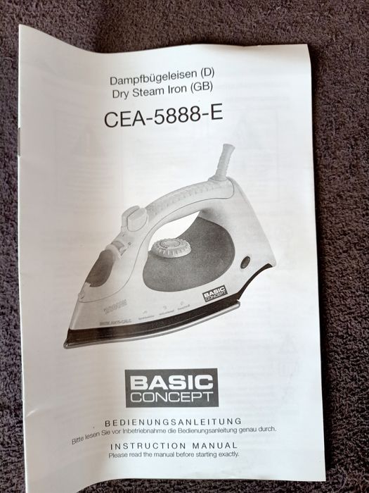 Żelazko parowe Basic Concept nowe