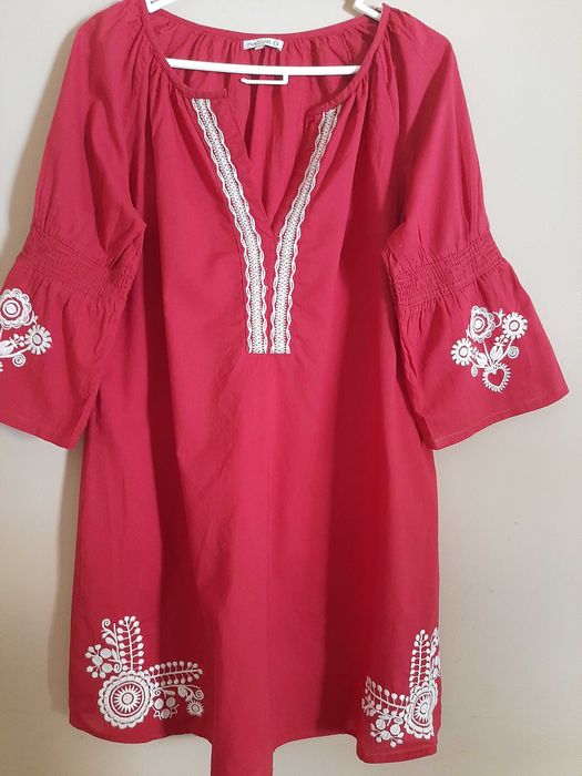 Vestido Natura bordado