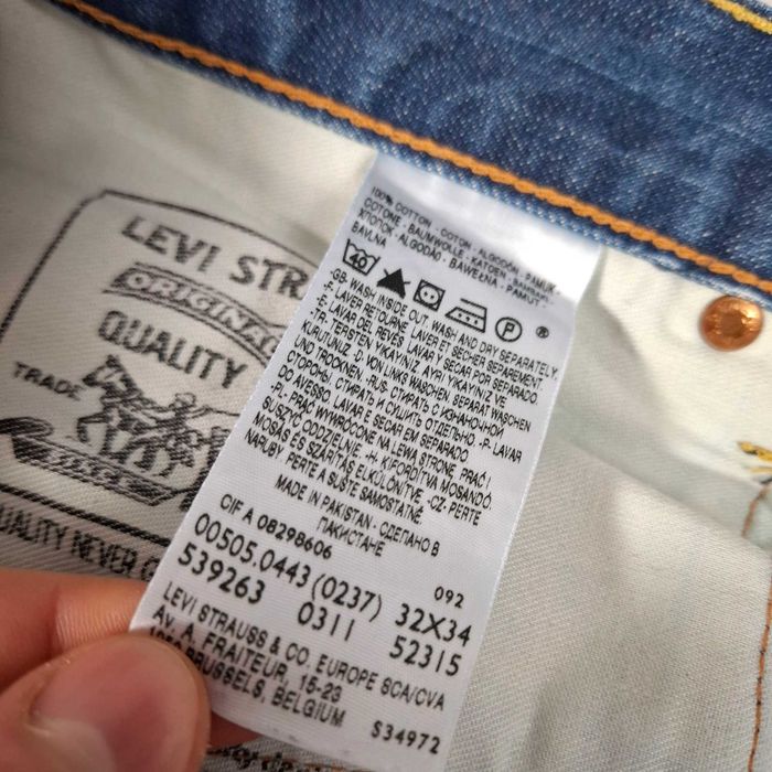 Levis 505 Jeansy męskie proste W33 - W34 L34 (34/34) straight spodnie