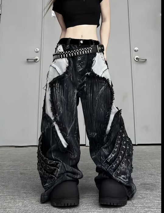 джинси y2k opium опіум castom