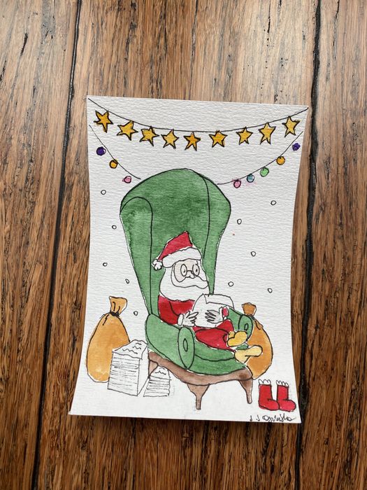 Kartka okolicznościowa świąteczna mikołaj boże narodzenie