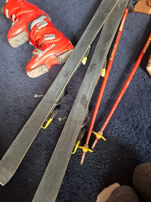 Narty 120 cm+ buty+ kijki