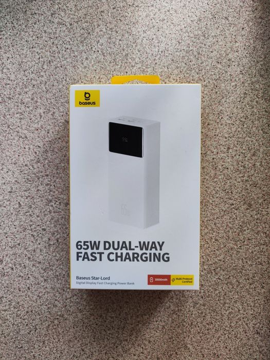 Baseus Powerbank Star-Lord 30000mAh 65W  White. Гарантия