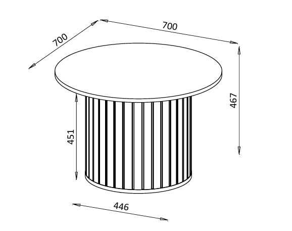 stolik okrągły CASHMERE 06