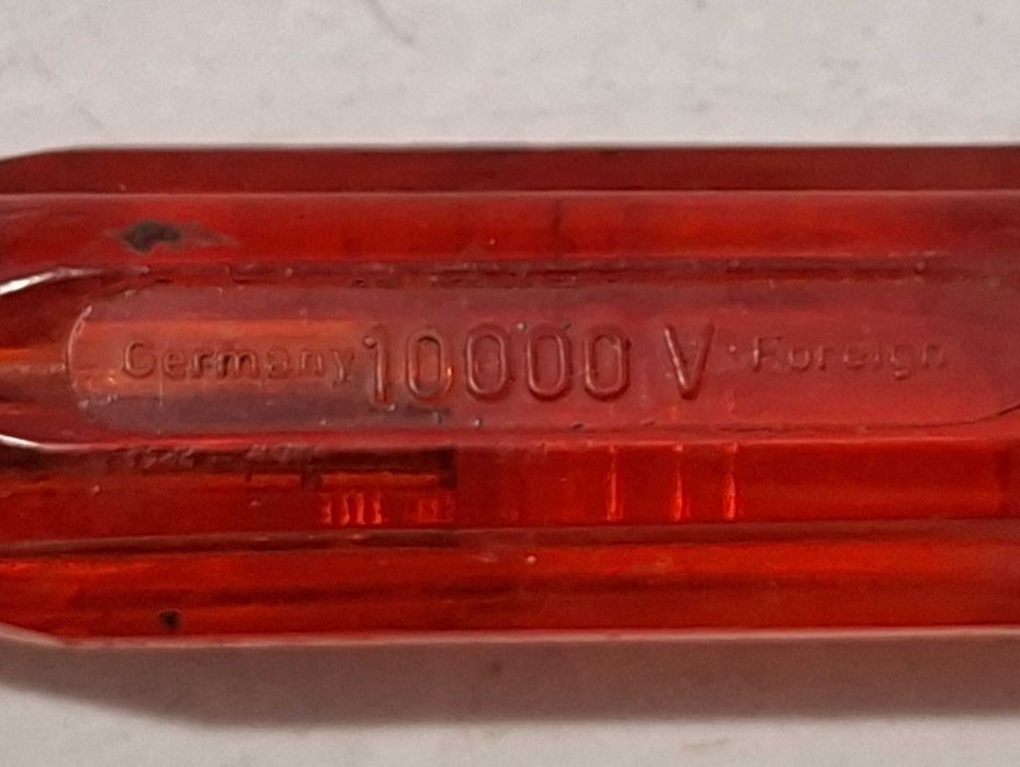 Chave de fendas de eletricista 10.000v, Weralit, vintage, Germany