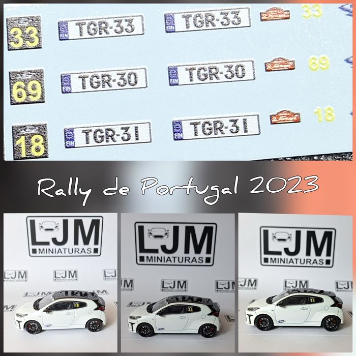 Vários decalque 1/43 Rally Portugal, Açores , Madeira
