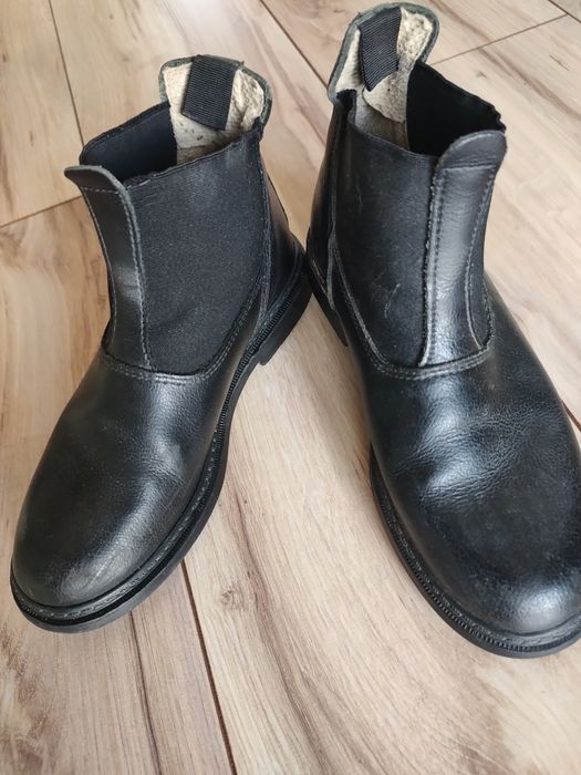 Buty jeździeckie sztyblety skórzane Fouganza r.34