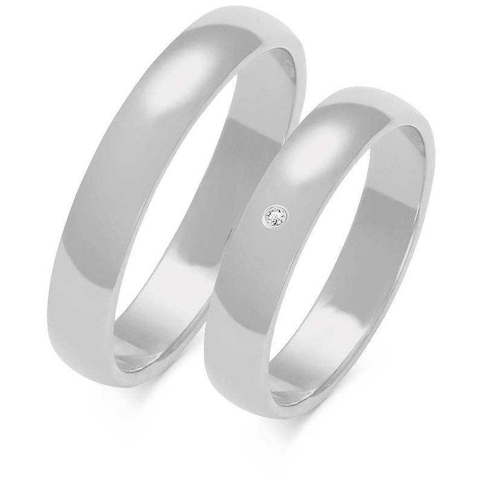 Obrączki złote  4mm p:585 z Diamentem Grawer w cenie