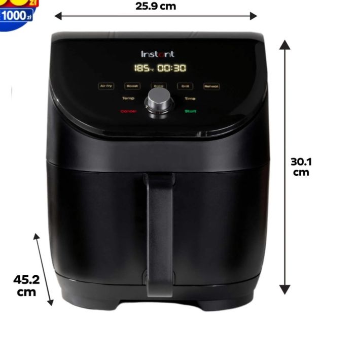 Instant frytkownica beztłuszczowa AFB6002BK slim wąska hit