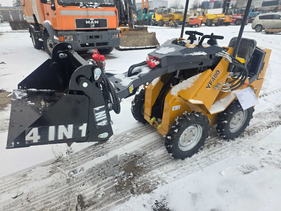 miniładowarka mała ładowarka kołowa gąsienicowa infront yf480 bobcat