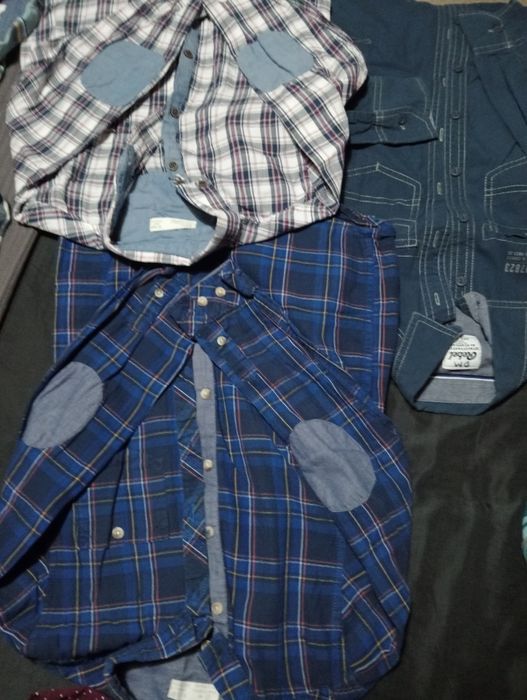 Camisas de flanela.e outras de algodão