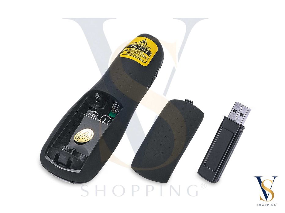 Apresentador PowerPoint sem fio Ponteiro Laser R400 2.4Ghz USB
