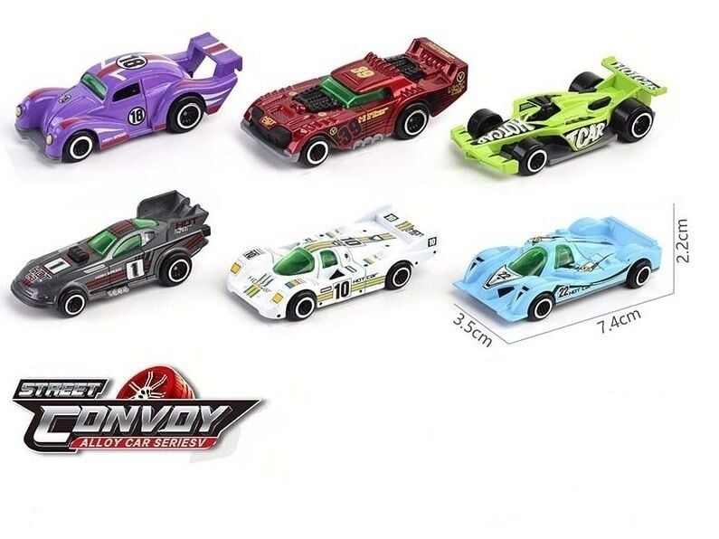 Набор металлических машинок 24-шт по типу Hot Wheels в коробочках.