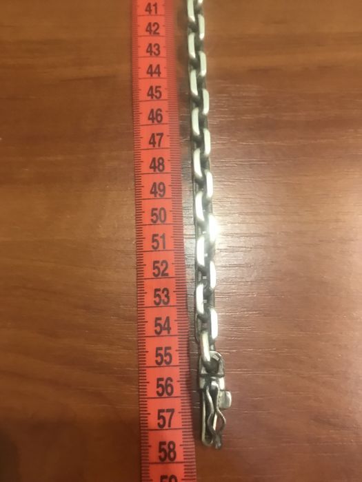 Серебряная цепочка якорное плетение