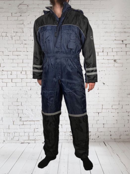 Granatowy jednoczęściowy męski kombinezon narciarski na zimę narty M