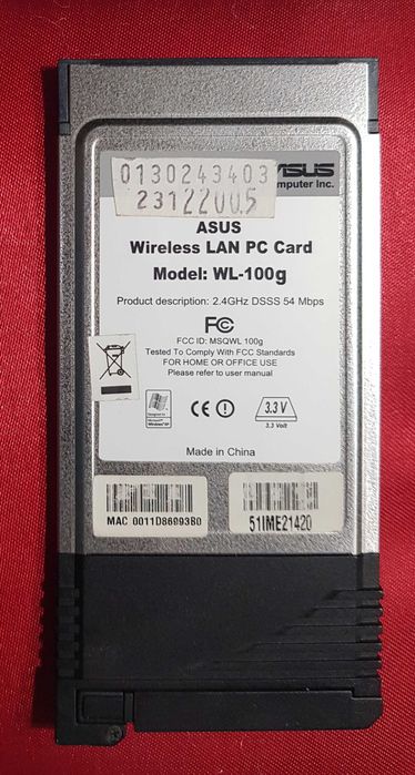 ASUS Wireless LAN Card Bus Adapter64584337769857121