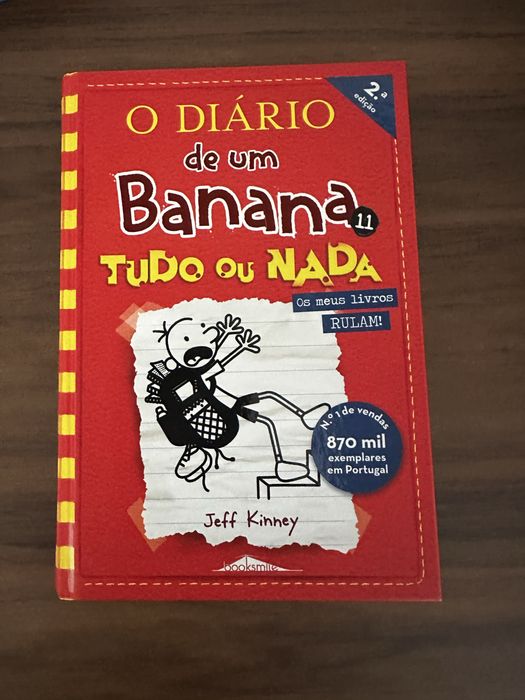 Vendo 9 livros da coleção O Diário de um Banana de Jeff Kinney, em português, em excelente estado.